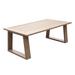 UV-Resistant Wood Grained Coffee Table Outdoor Patio Rectangular Dining Table Durable and Rust-Free for Outdoor Garden