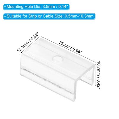 40pcs LED Strip Light Clips Mounting Bracket Fixing Clips Plastic