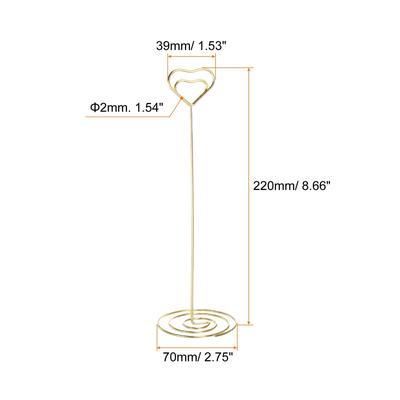 12pcs Table Number Holders 220mm Tall 70mm Base Width Heart