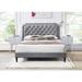 Ava Clipped-Edge Nailhead-Trim Button Tufted Upholstered Platform Bed