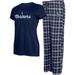 Women's Concepts Sport Navy/Gray Seattle Mariners Arctic T-Shirt & Flannel Pants Sleep Set