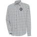 Men's Antigua Gray Winnipeg Jets Carry Tri-Blend Button-Down Long Sleeve Shirt