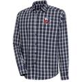 Men's Antigua Navy New York Islanders Carry Tri-Blend Button-Down Long Sleeve Shirt