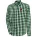 Men's Antigua Hunter Green Arizona Coyotes Carry Tri-Blend Button-Down Long Sleeve Shirt