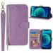 K-Lion for Samsung Galaxy A23 4G Crossbody Case Premium PU Leather Zipper Shockproof Wallet Case Card Slots Full Protection Case Cover with Shoulder & Lanyard Strap for Women Girls Purple