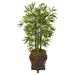 Nearly Natural 50 inch Bamboo Artificial Tree in Decorative Planter
