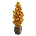 Nearly Natural 40 inch Autumn Maple Artificial Tree in Decorative Planter