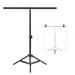 OWSOO 60.5 * 70cm Small Photography Studio Video Metal Support Stand System Kit Set w/ Crossbar & 3 * Clamps for PVC Backdrop Background