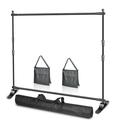 EMART 10 x 8ft (W X H) Photo Backdrop Banner Stand - Adjustable Telescopic Tube Trade Show Display Stand Step and Repeat Frame Stand for Professional Photography Booth Background Stand Kit