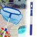 harmtty Pool Brush Pole Anti-slip Connections Parts Aluminum Alloy Pool Cleaning 3/4 Sections Telescoping Pole Swimming Pool 120cm