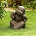14 Fiber Stone Outdoor Statue Happy Buddha Garden Sculpture Little Buddha Outdoor Art for Patio Courtyard Backyard