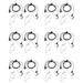 12 Pack Style 2Pin Covert Acoustic Tube Earpiece Ptt Headset for 2 Ways Radio GP88S GP300 GP68 GP2000 GP88