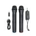 FRCOLOR Wireless Microphone System Dual Cordless Handheld Microphone Professional Cordless Microphone Kit for Studio Karaoke Loudspeaker No Battery Black