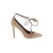 Joie Heels: Pumps Stilleto Cocktail Party Tan Print Shoes - Women's Size 36.5 - Pointed Toe