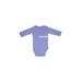 Carter's Long Sleeve Onesie: Purple Solid Bottoms - Size 3 Month