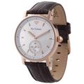 Yves Camani Antico YC1003-H Gents Watch Quartz Analogue Silver Dial Brown Leather Strap