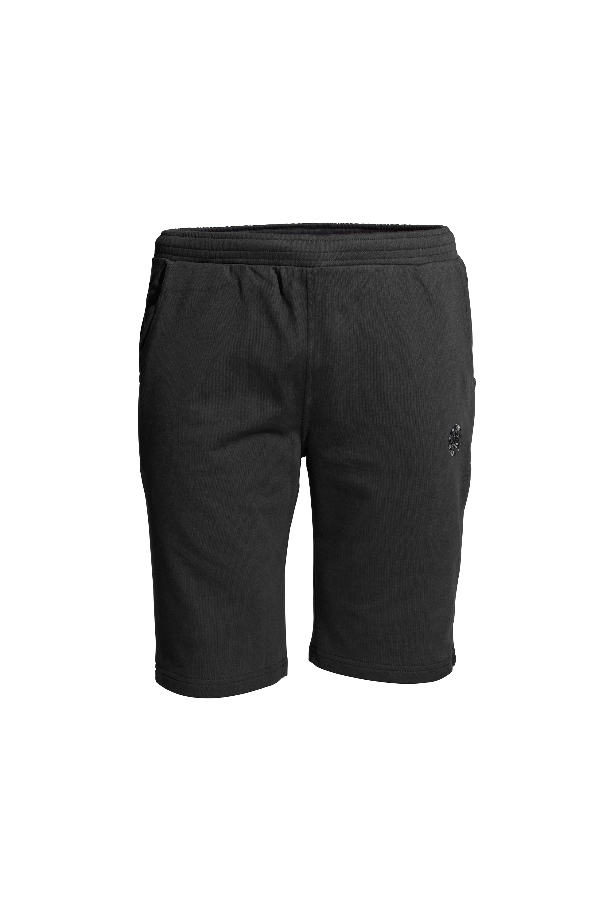 Shorts AHORN SPORTSWEAR, Herren, Gr. 4XL, EURO-Größen, schwarz, 80% Baumwolle, 20% Polyester, bestickt, kurz, Hosen Shorts, mit Logo-Stickerei