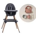 Silver Cross Eat&Play 4-in-1 Highchair & Mealtime Set - Convertible Baby Chair, Booster Seat & Toddler Table & Chair - 6 Months- 5yrs - Graphite