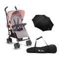 Silver Cross - Pop Pushchair - Parasol & Travel Bag - Foldable Travel Stroller - Adjustable Seat - Newborns to 4 Years - Bloom