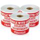 OfficeSmartLabels - 5"x3" [Handle with Care-Delicate Instruments-Fragile] in Fluorescent RED with Bold Letters - Caution Labels - Perforated & Permanent Adhesive [300 Labels/Roll, 3 Rolls=900 Labels]