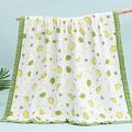 Muslin Stroller Blanket, Summer Blanket 6 Layers Cotton Muslin Baby Blanket Newborn Swaddle Receiving Blanket Unisex Baby Boy (43.3 x 43.3 inch, Green Durian)