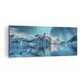 ARTTOR Canvas Print 100x40cm Canvas Picture Dawn Polar Mountains Large Home Decor Framed Living Room Bedroom Kitchen Panoramic Wall Art Decoration Photo Gallery Printed Modern Artwork AB100x40-4196