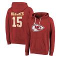 Men's Majestic Threads Patrick Mahomes Red Kansas City Chiefs Name & Number Tri-Blend Pullover Hoodie