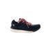 Adidas Sneakers: Blue Color Block Shoes - Women's Size 5 1/2 - Round Toe