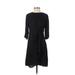 Vince Camuto Casual Dress - Wrap: Black Solid Dresses - Women's Size 0