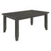 Red Barrel Studio® Jeylan 66 Inch Farmhouse Dining Table, Rectangular Plank Top, Dark Gray Wood in Brown/Gray | Wayfair