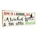 The Holiday Aisle® Home Of A Handsome Devil Halloween Metal Sign Metal | 4.25 H x 31 W x 0.04 D in | Wayfair F12CC4BE3AC2472EA50B8705D2944F96