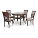 Lark Manor™ Ariagna Round Dining Set Wood/Upholstered in Brown | 30.25 H x 47 W x 47 D in | Wayfair 50827D21D9B44415AB21888DD2D94692