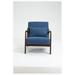 Accent Chair - Latitude Run® Lakiva 30.7 Wide Velvet/Fabric in Blue/Brown | 13.7 H x 30.7 W x 23.2 D in | Wayfair CF541FCF896646B78309DBA096A14E7D