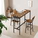 17 Stories Aricel 2 - Person Dining Set Metal in Brown/Gray | 15.7 W x 47.2 D in | Wayfair 3DEA0DF7EB89459B9FE8E2C0F7CB3468