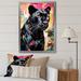 Bungalow Rose Black Pink Panther Popart On Canvas Print Plastic in Black/Blue/Pink | 44 H x 34 W x 1.5 D in | Wayfair