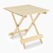 Ebern Designs 19.69 L x 19.29 W Outdoor Table Wood in Brown/White | 19.69 H x 19.69 W x 19.29 D in | Wayfair 9CFF6EF5F1DC4CAAB702D201353F3536