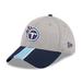 Men's New Era Heather Gray/Navy Tennessee Titans Striped 39THIRTY Flex Hat