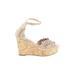 Bamboo Wedges: Ivory Solid Shoes - Women's Size 10 - Open Toe