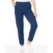 Blair Women's Better-Than-Basic Elastic-Waist Fleece Pants - Blue - XLG - Petite Short