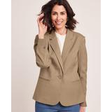 Blair Women's Lined Blazer - Brown - 20 - Misses