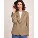 Blair Women's Lined Blazer - Brown - 8P - Petite