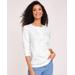 Blair Women's Long Sleeve Pointelle Henley Top - White - M - Misses