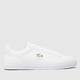 Lacoste lerond pro trainers in white & gold