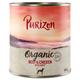 Lot Purizon Organic Bio 24 x 800 g pour chien - bœuf, poulet & carottes