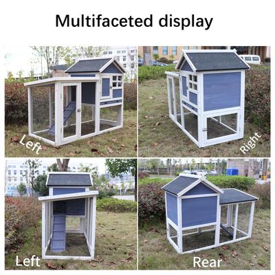 Deluxe Wooden Chicken Coop Hen House Rabbit Cage - 48.00"L * 24.40"W * 36.80"H