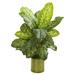 36" Dieffenbachia Artificial Plant in Green Planter (Real Touch)