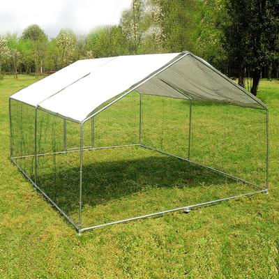 10ftx10ft/20ft Metal Chicken Run Pen Walk-in Cage Poultry Coop House