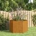 vidaXL Planter Stand Outdoor Garden Raised Bed Flower Box Rusty Corten Steel