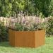 vidaXL Planter Stand Outdoor Garden Raised Bed Flower Box Rusty Corten Steel