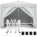 10x10 EZ Pop Up Canopy with 4 Removable Sidewalls Carry Bag and 4pcs Weight Bag